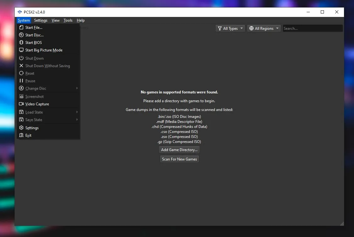 PCSX2 screenshot
