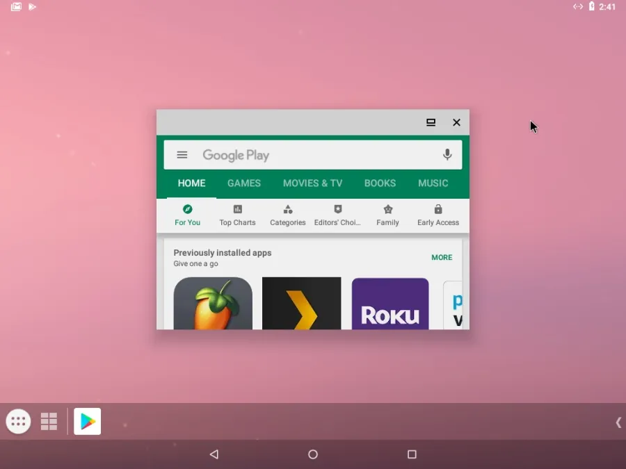 Android-x86 screenshot