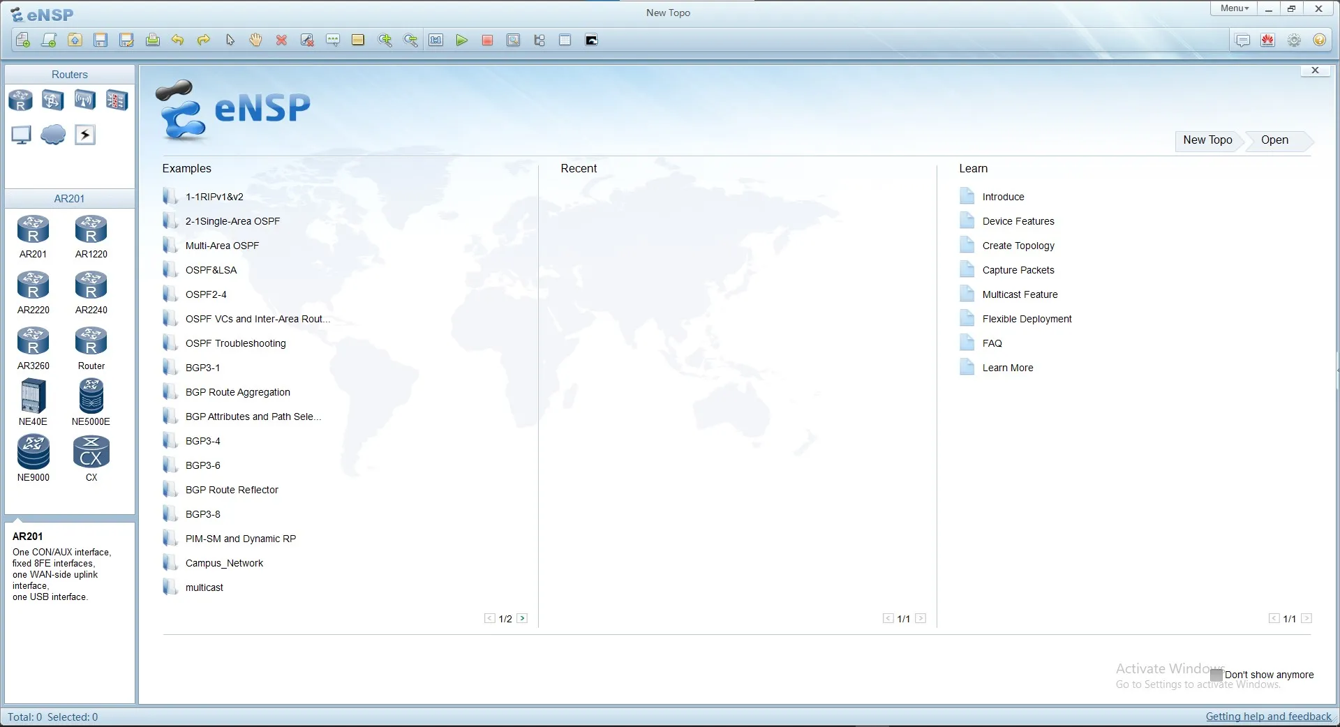 eNSP screenshot