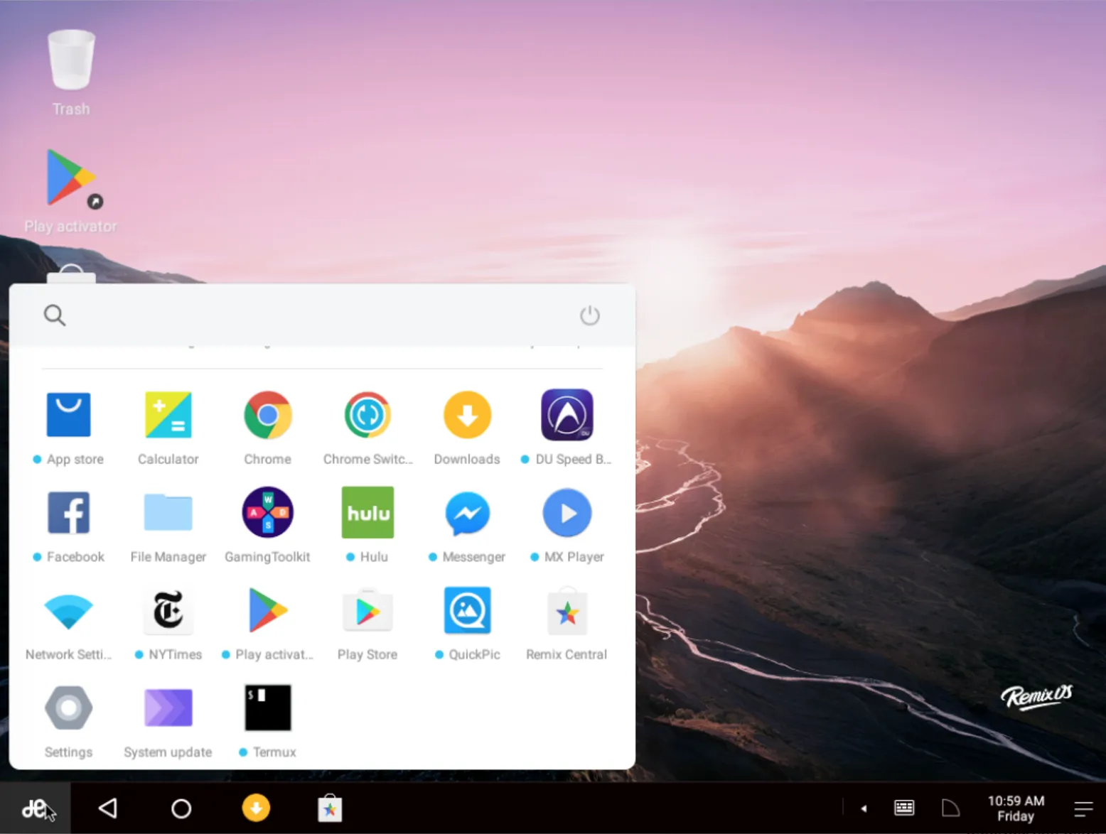 Remix OS screenshot